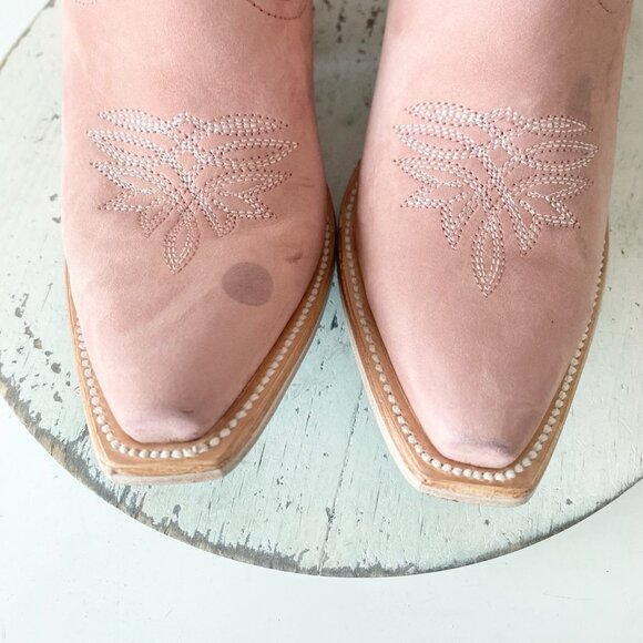 Lane SMOKESHOW Womens Cowboy Boots 7.5 Pink Western Cowgirl Mid Calf Pointed Toe - Picture 6 of 13